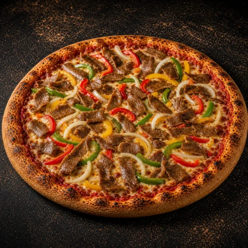 Doner Meat Special Pizza — Doner Meat, Peppers & Onion