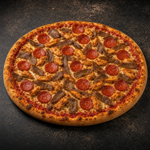 Spicy Meat Feast Pizza — Spicy Pepperoni, Spicy Chicken & Kebab Meat