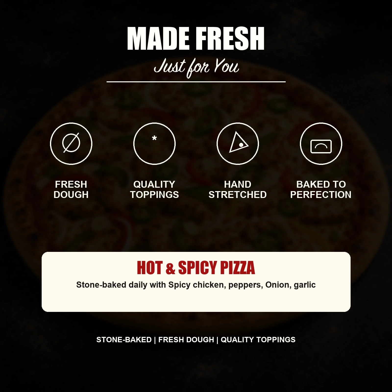 Hot & Spicy Pizza — Spicy Chicken, Peppers, Garlic, Green Chillies & Jalapeños - Image 5