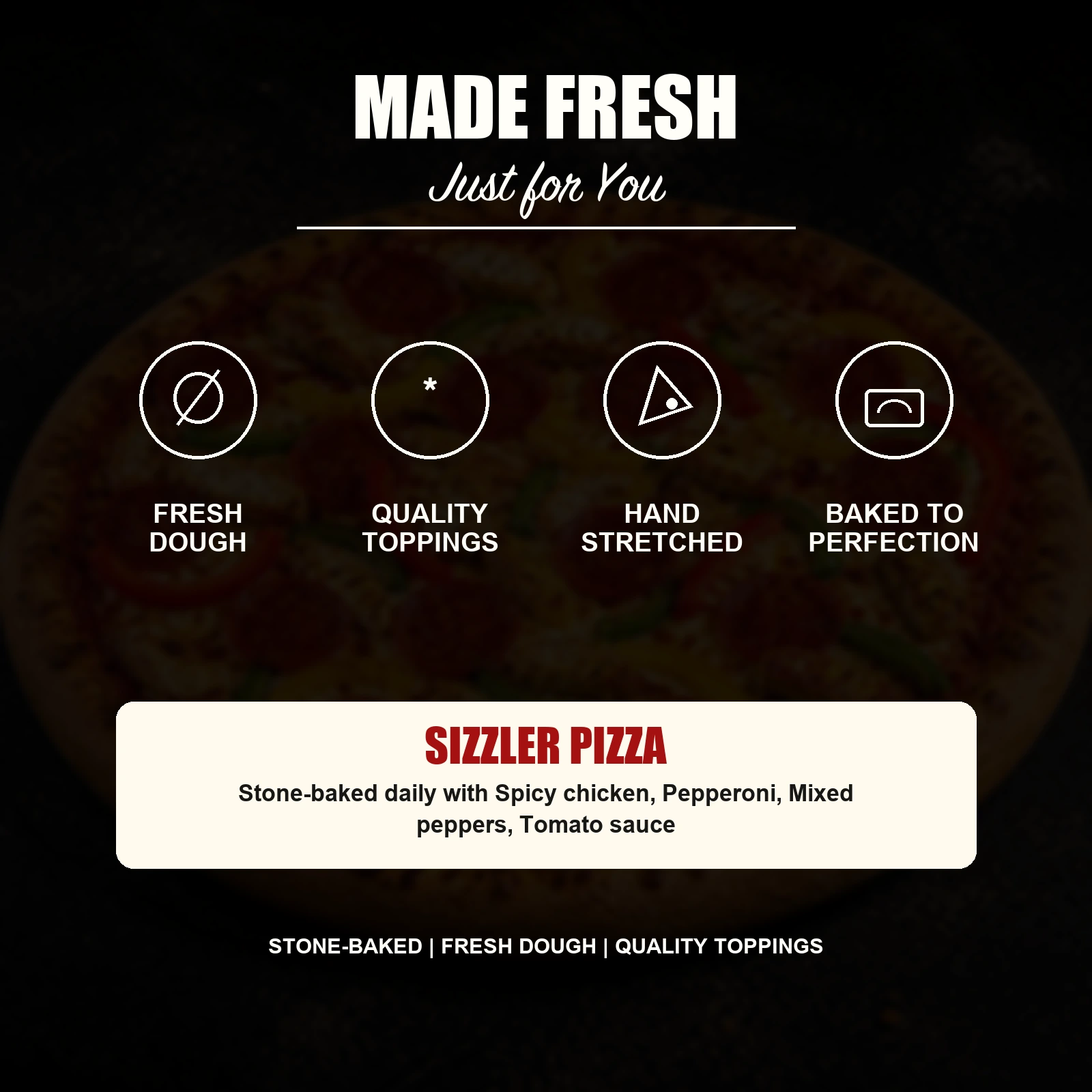Sizzler Pizza — Spicy Chicken, Pepperoni, Peppers & Chilli - Image 5