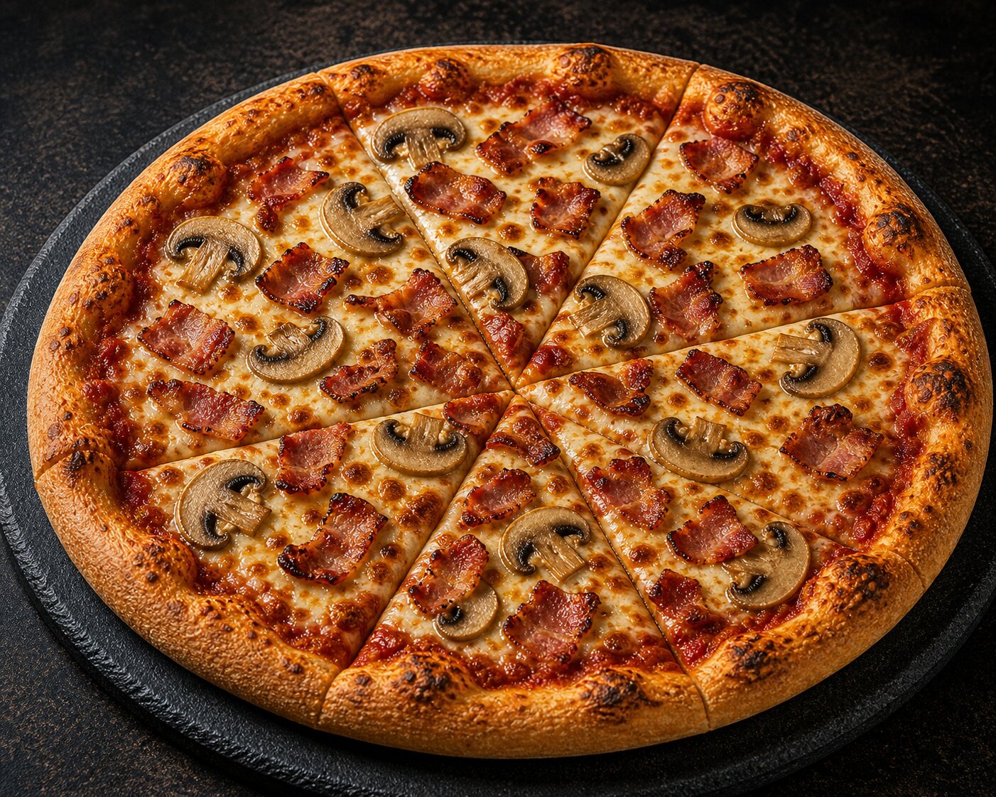 Alla Rae Pizza — Bacon & Mushroom