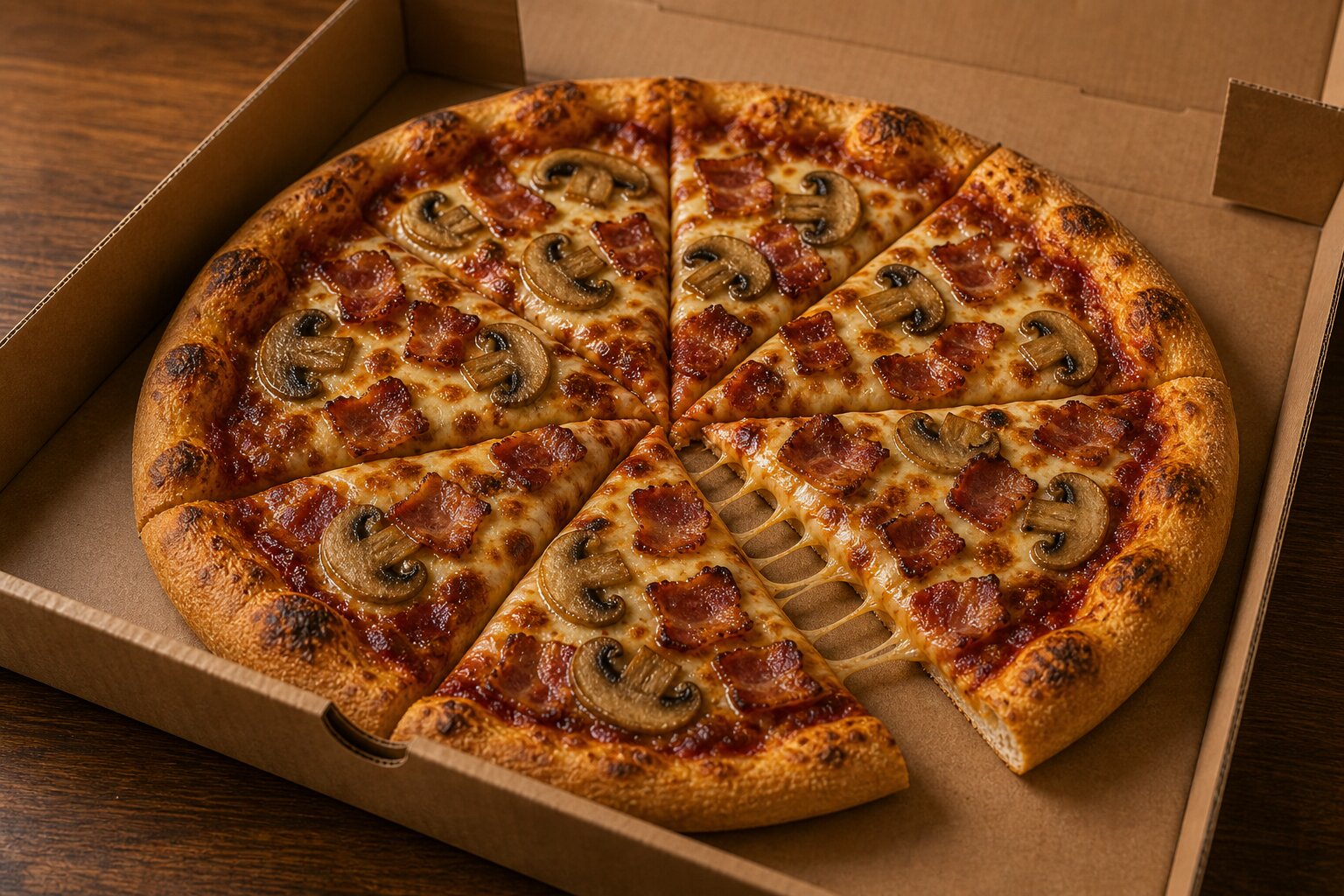 Alla Rae Pizza — Bacon & Mushroom - Image 5
