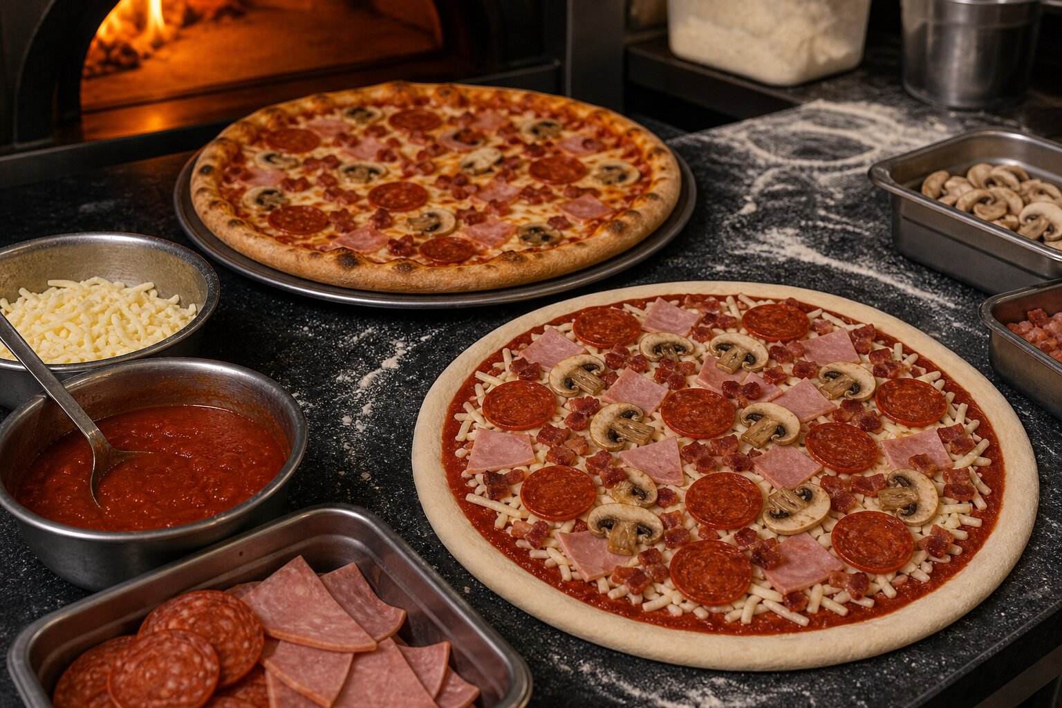 New Yorker Pizza — Ham, Bacon, Pepperoni & Mushroom - Image 4
