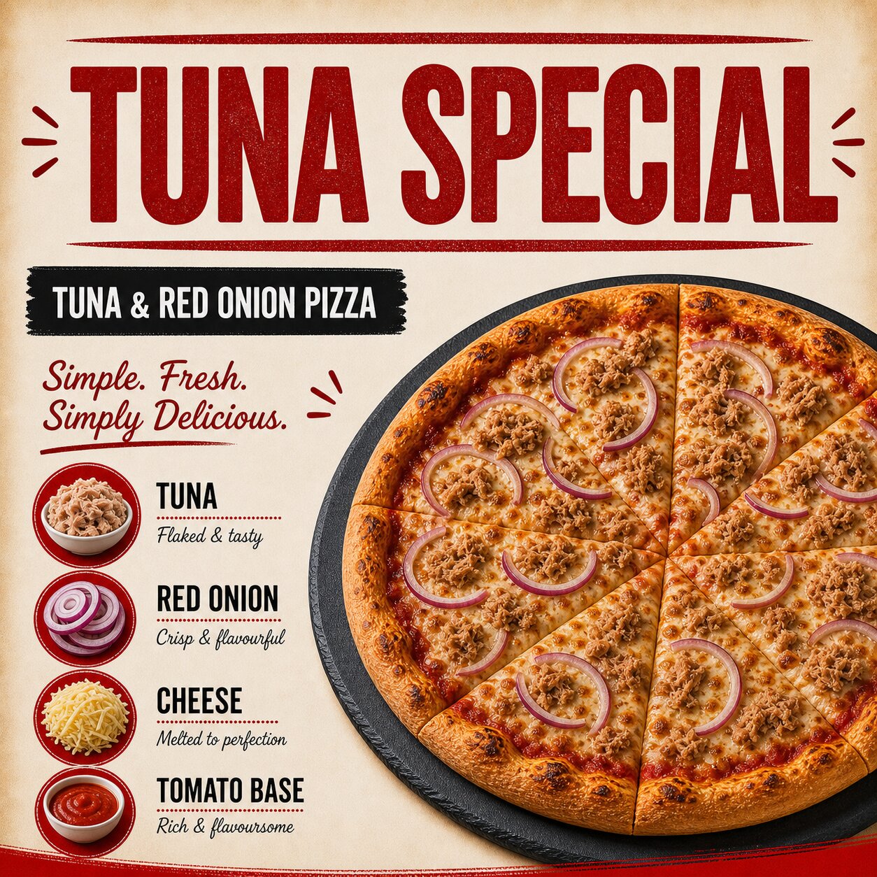 Tuna Special Pizza — Tuna & Red Onion - Image 2
