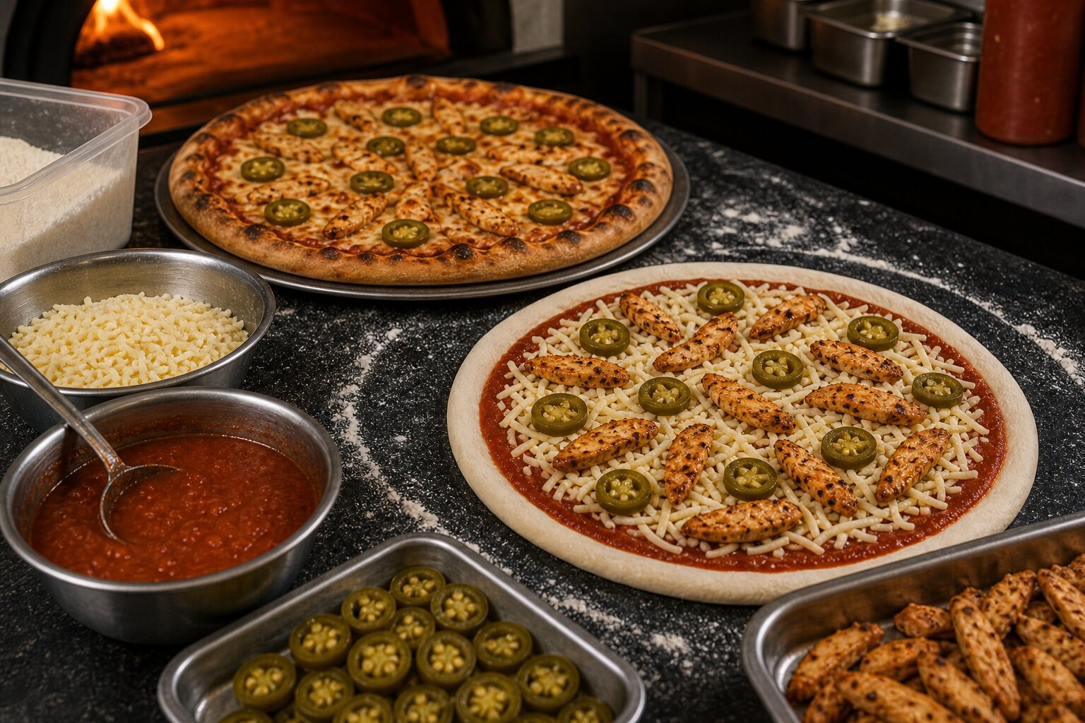 Hot & Tasty Pizza — Spicy Chicken & Jalapeños - Image 4