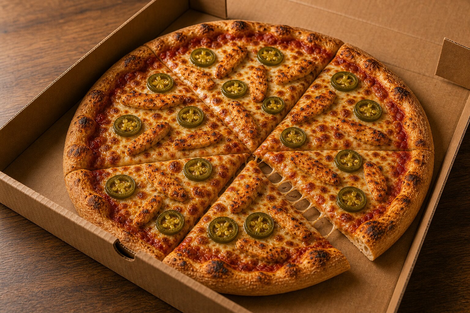 Hot & Tasty Pizza — Spicy Chicken & Jalapeños - Image 5