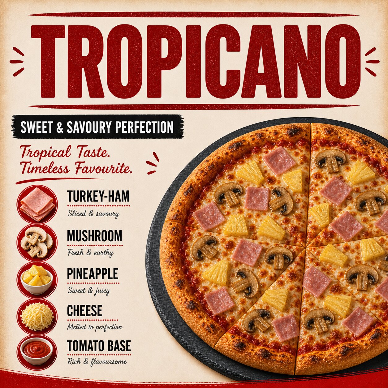 Tropicano Pizza — Chicken, Pineapple & Sweetcorn - Image 2