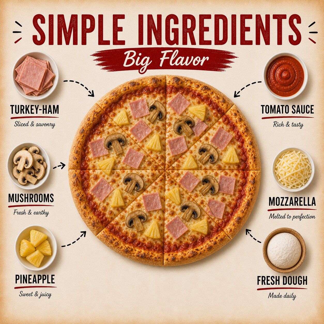 Tropicano Pizza — Chicken, Pineapple & Sweetcorn - Image 3